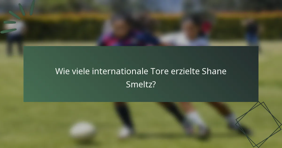 Wie viele internationale Tore erzielte Shane Smeltz?